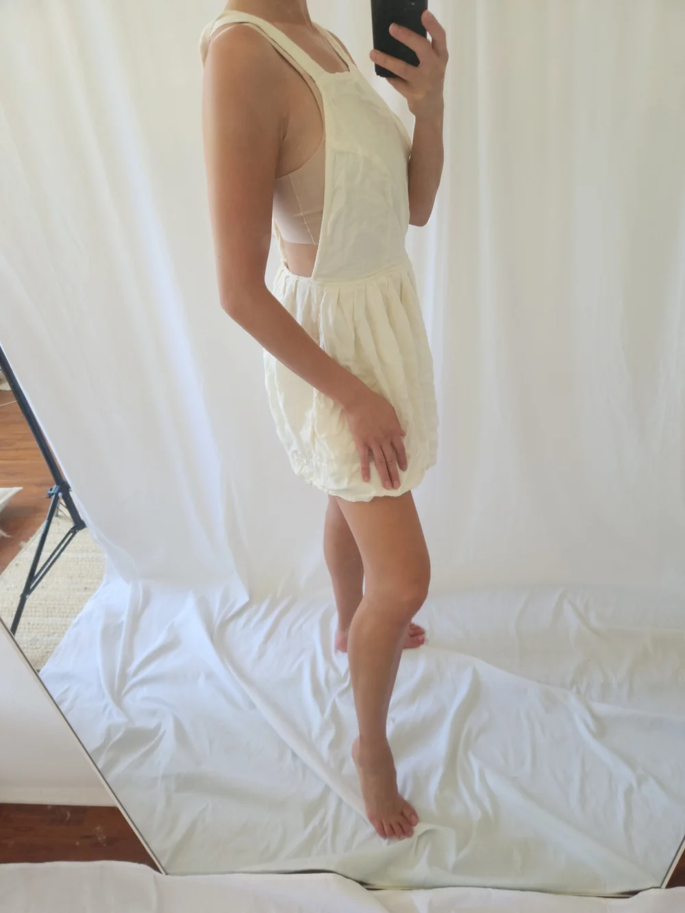 Free People Cream Mini Dress